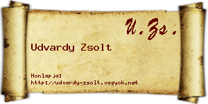 Udvardy Zsolt névjegykártya